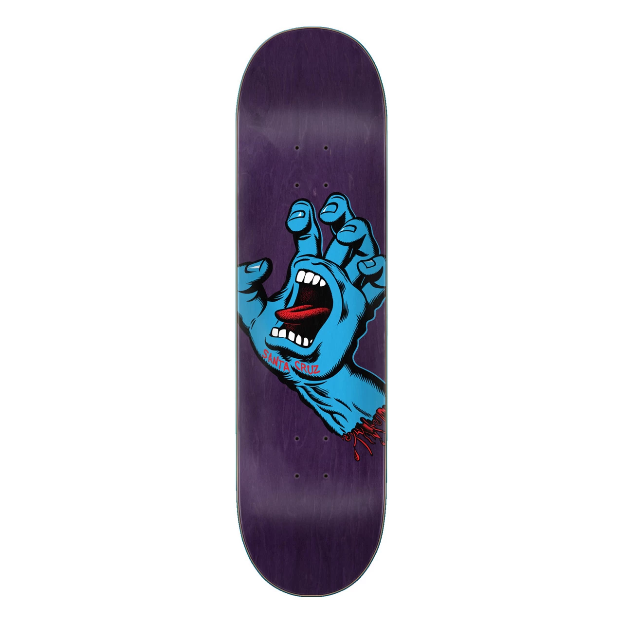 Santa Cruz Deck Screaming Hand Purple 8.375" X 32" 3 Santa Cruz Deck Screaming Hand Purple 8.375" X 32"