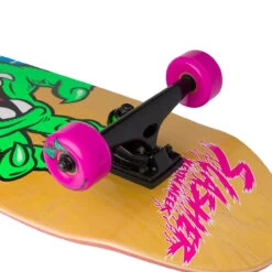 Santa Cruz Old School Skateboard Complete Meek OG Slasher Hand 9.7" X 31.7" -Sports Skateboard-Santa Cruz 11116791 meek og slasher hand 97in x 317in shaped cruzer santa cruz 3 02317.1665417845