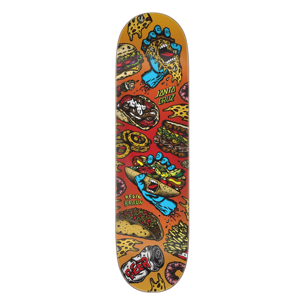 Santa Cruz Skateboard Deck Braun Snacks Everslick 8.25" X 31.8" 3 Santa Cruz Skateboard Deck Braun Snacks Everslick 8.25" X 31.8"