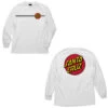 Santa Cruz Longsleeve Shirt Classic Dot White -Sports Skateboard-Santa Cruz 4414061 WHT 77939.1559157168