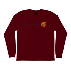 Santa Cruz Skateboards Longsleeve Shirt Classic Dot Burgundy