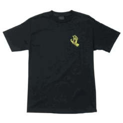 Santa Cruz Shirt Screaming Hand Black W/Safety Yellow