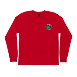 Santa Cruz Skateboards Longsleeve Shirt Wave Dot Fuji Red