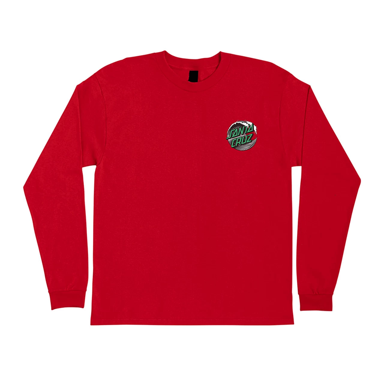 Santa Cruz Skateboards Longsleeve Shirt Wave Dot Fuji Red 3 Santa Cruz Skateboards Longsleeve Shirt Wave Dot Fuji Red