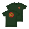 Santa Cruz Shirt Classic Dot Chest Heather Forest Green -Sports Skateboard-Santa Cruz 44154080 hfgrn 85794.1624547913