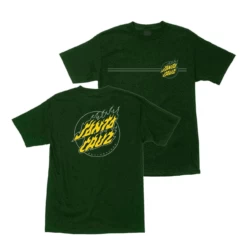 Santa Cruz Shirt Absent Flame Dot Forest Green