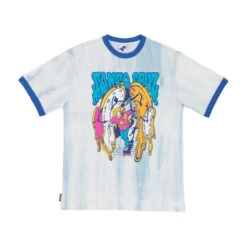 Santa Cruz Shirt Grabke Melting Clock Ringer Coral Reef/Navy