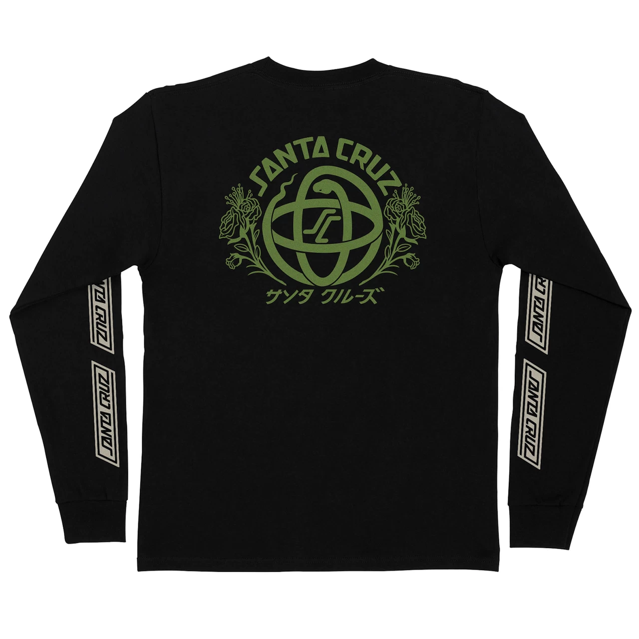 Santa Cruz Skateboards Longsleeve Shirt Serpent Loop Black 3 Santa Cruz Skateboards Longsleeve Shirt Serpent Loop Black