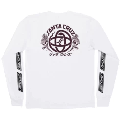 Santa Cruz Skateboards Longsleeve Shirt Serpent Loop White