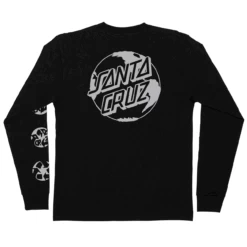 Santa Cruz Skateboards Longsleeve Shirt Planet Dot Eco Black