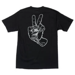 Santa Cruz Skateboards Shirt Screamin Peace Eco Black