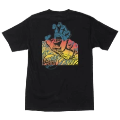 Santa Cruz Skateboards Shirt Screaming Hand Divide Pigment Black