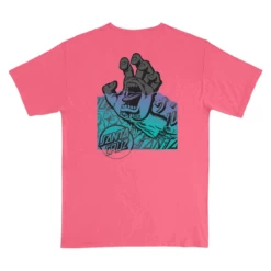 Santa Cruz Skateboards Shirt Screaming Hand Divide Coral Craze