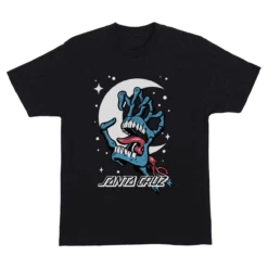 Santa Cruz Skateboards Shirt Cosmic Bone Hand Black