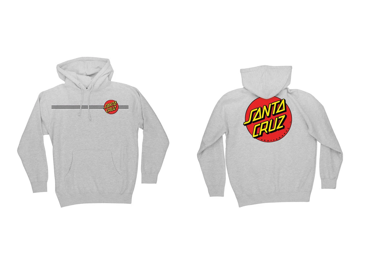 Santa Cruz Pullover Hoody Classic Dot Grey Heather 3 Santa Cruz Pullover Hoody Classic Dot Grey Heather