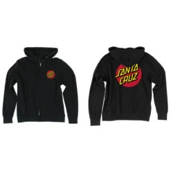 Santa Cruz Zip Up Hoody Classic Dot Black