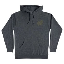 Santa Cruz Skateboards Hoody Opus Dot Pullover Charcoal Heather/Green -Sports Skateboard-Santa Cruz 44251643 2 34001.1688072166