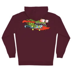 Santa Cruz Skateboards Hoody Meek Slasher Zip Maroon