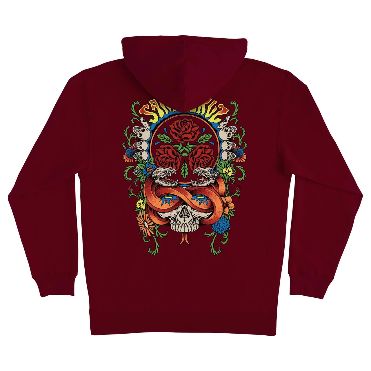 Santa Cruz Skateboards Hoody Dressen Rose Crew Three Pullover Maroon 3 Santa Cruz Skateboards Hoody Dressen Rose Crew Three Pullover Maroon