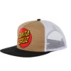 Santa Cruz Skateboards Hat Classic Dot Mesh Trucker Sandstone/White/Black -Sports Skateboard-Santa Cruz 44441158 classic dot mesh trucker high profile hat sandstonewhiteblack unisex santa cruz 1 03026.1656443663
