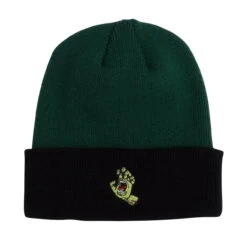 Santa Cruz Skateboards Beanie Screaming Hand Black/Forest