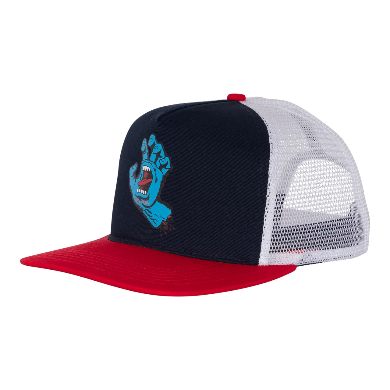 Santa Cruz Skateboards Hat Screaming Hand Front Mesh Navy/White/Red 3 Santa Cruz Skateboards Hat Screaming Hand Front Mesh Navy/White/Red