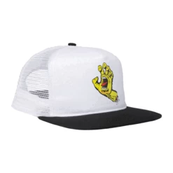 Santa Cruz Hat Screaming Hand Front Mesh Trucker White/White -Sports Skateboard-Santa Cruz 44441824 wht 3 45514.1643142159