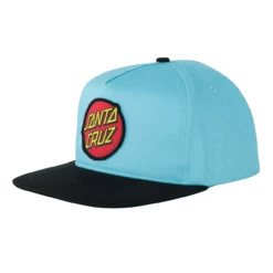Santa Cruz Skateboards Hat Classic Snapback Mid Light Blue/Black