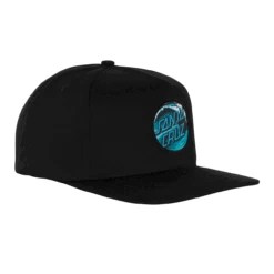 Santa Cruz Skateboards Hat Wave Dot Snapback Mid Black -Sports Skateboard-Santa Cruz 44442194 wave dot snapback mid profile hat black unisex santa cruz 3 20043.1681492104