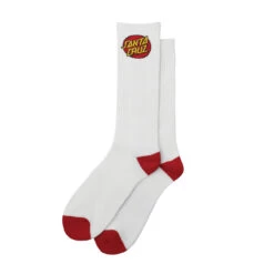 Santa Cruz Socks Cruz Crew White 2 Pairs