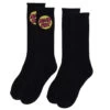 Santa Cruz Skateboards Socks Cruz Crew 2-Pack Black W/Hazard -Sports Skateboard-Santa Cruz 44641239 cruz crew socks black whazard 9 11 2 pairs mens santa cruz 1 18460.1667234143