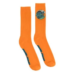 Santa Cruz Skateboards Socks Wave Dot Crew Orange -Sports Skateboard-Santa Cruz 44643008 wave dot crew socks orange 9 11 1 pair mens santa cruz 2 47836.1667234111