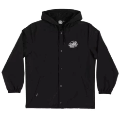 Santa Cruz Coat Broken Dot Hooded Windbreaker Black