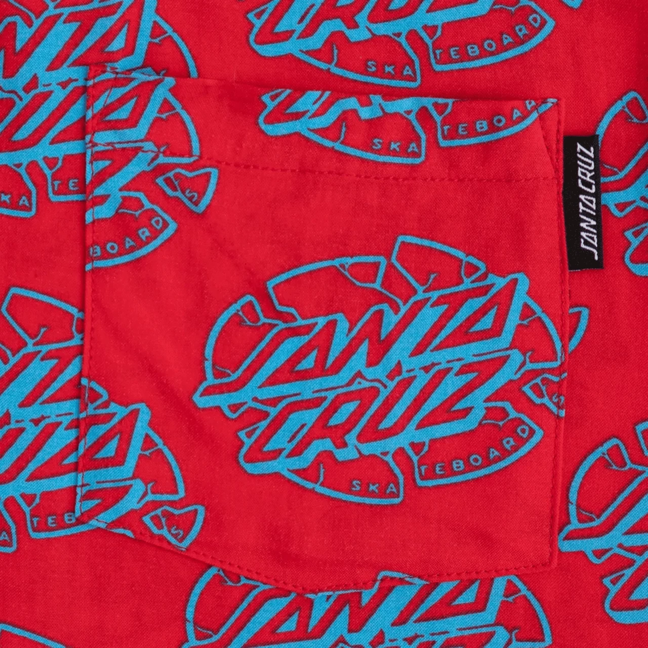 Santa Cruz Shirt Broken Dot Party Top Cardinal/Blue 6 Santa Cruz Shirt Broken Dot Party Top Cardinal/Blue - Image 4