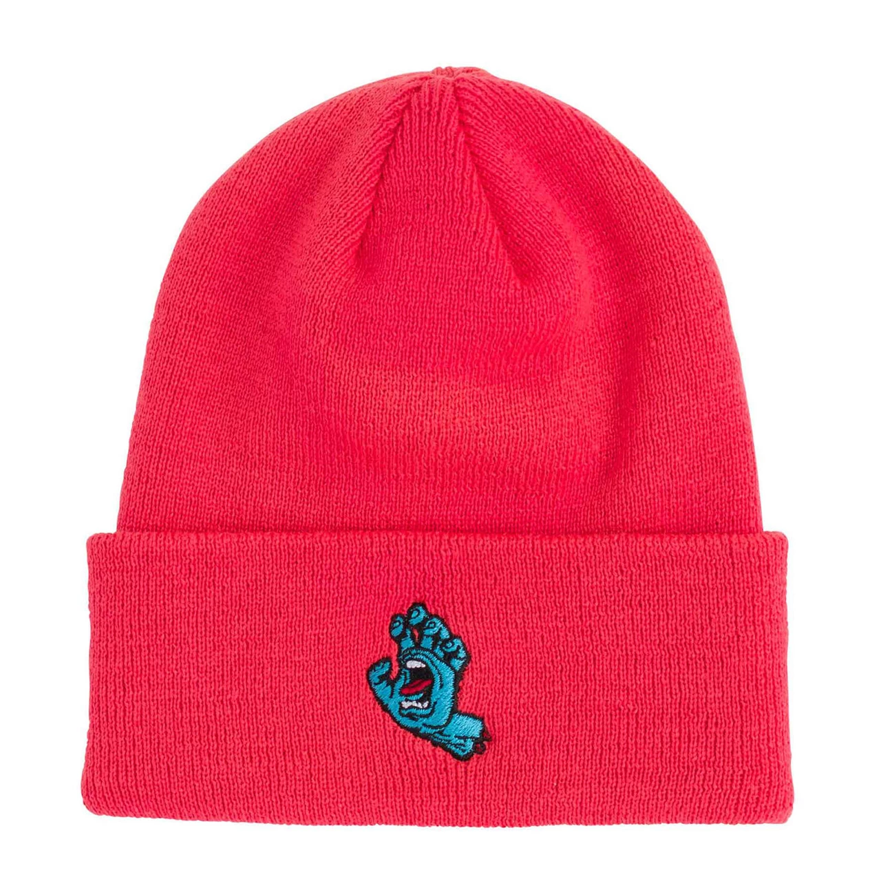 Santa Cruz Skateboards Beanie Screaming Hand Fuji Red 3 Santa Cruz Skateboards Beanie Screaming Hand Fuji Red