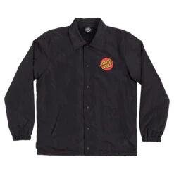 Santa Cruz Skateboards Coat Beware Dot Coach Jacket Black