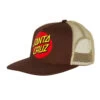 Santa Cruz Skateboards Hat Classic Dot Mesh Trucker Tan/Brown -Sports Skateboard-Santa Cruz HA SC611 TANBRWN 1 10704.1687281142
