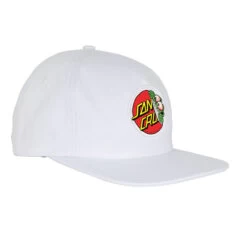 Santa Cruz Skateboards Hat Beware Dot Strapback White -Sports Skateboard-Santa Cruz HA SC651 WHT 3 84740.1687281159