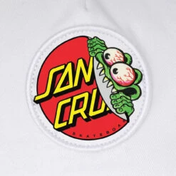 Santa Cruz Skateboards Hat Beware Dot Strapback White -Sports Skateboard-Santa Cruz HA SC651 WHT 5 82850.1687281160