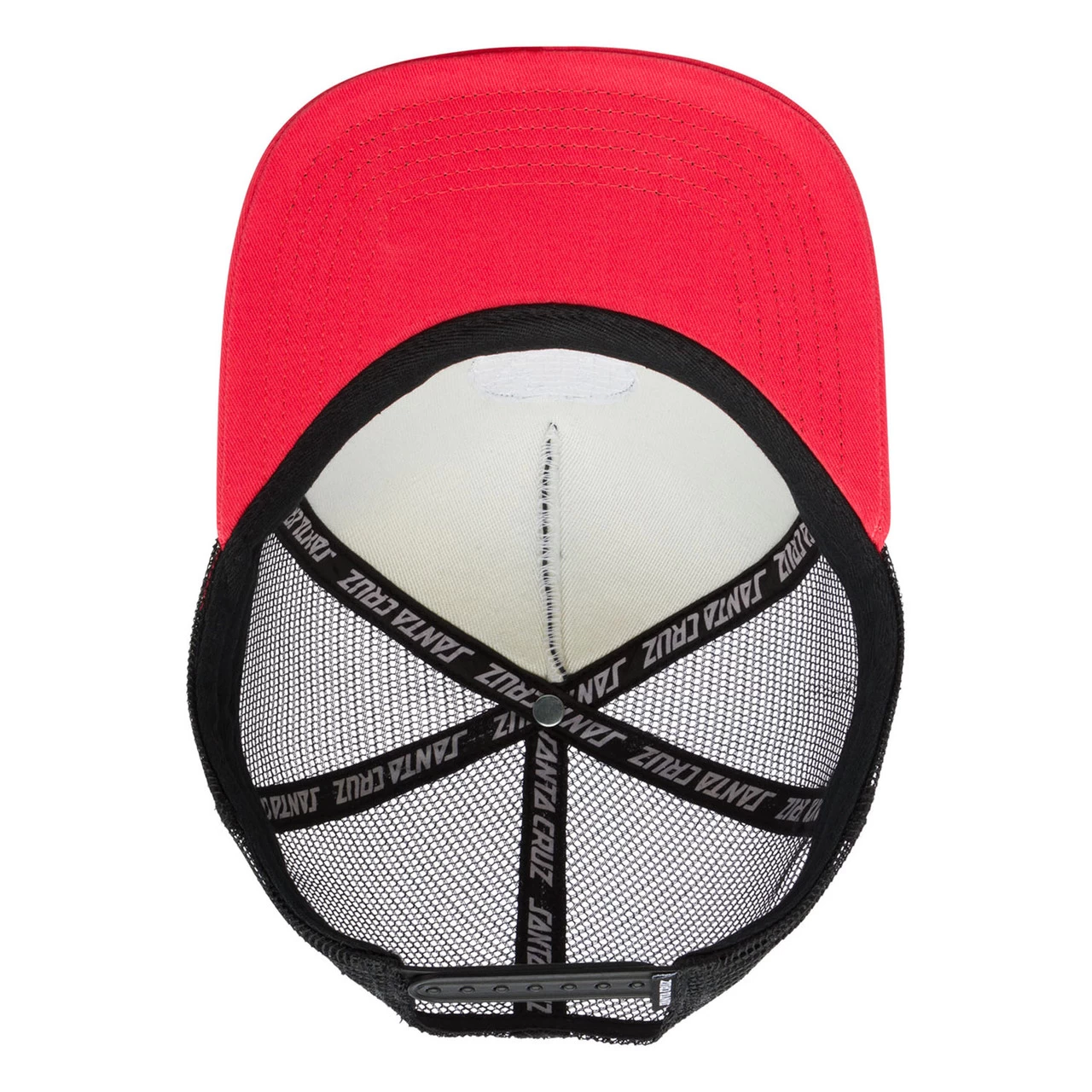 Santa Cruz Skateboards Hat Screaming 50 Mesh Trucker Blk/Red 6 Santa Cruz Skateboards Hat Screaming 50 Mesh Trucker Blk/Red - Image 4