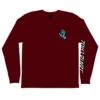 Santa Cruz Longsleeve Shirt Screaming Hand Burgundy -Sports Skateboard-Santa Cruz LS SC602 BURG 1 26835.1643142419
