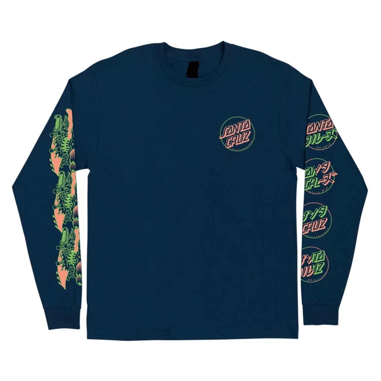 Santa Cruz Longsleeve Shirt Slasher Flip Navy 3 Santa Cruz Longsleeve Shirt Slasher Flip Navy