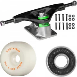 Santa Cruz Skateboard Iridescent Hand 7.75" X 31.4" With Powell Mini Logo Package -Sports Skateboard-Santa Cruz MLKit Black 90a 78686.1667408164