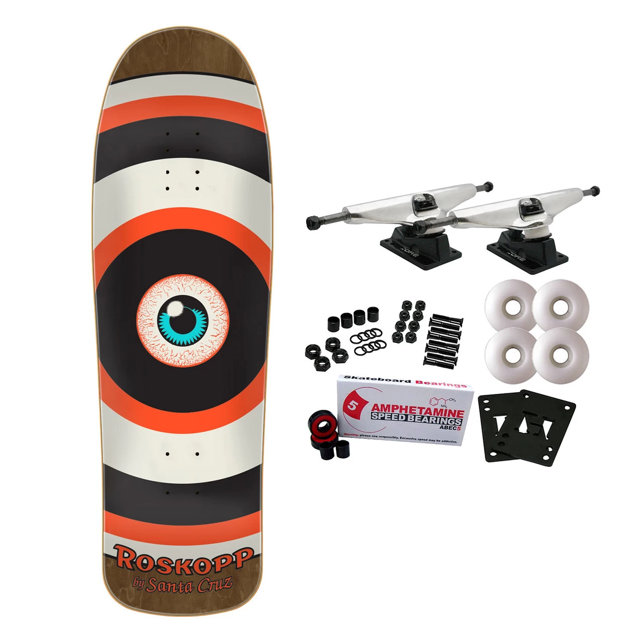 Santa Cruz Skateboard Complete Roskopp Target Eye Reissue 9.62" X 31.54" 6 Santa Cruz Skateboard Complete Roskopp Target Eye Reissue 9.62" X 31.54" - Image 4