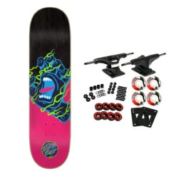 Santa Cruz Skateboard Complete Inferno Hand 8.0" X 31.6" -Sports Skateboard-Santa Cruz SC215 BK52WH 86626.1686932251