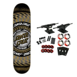 Santa Cruz Skateboard Complete Infinite Ringed Dot 7.75" X 31.4" -Sports Skateboard-Santa Cruz SC240 BK52WH 18779.1686932251