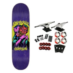Santa Cruz Skateboard Complete Delfino Devil VX 8.25" X 31.6" -Sports Skateboard-Santa Cruz SC294 5.2SI52WH 66609.1686932257