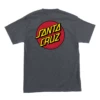 Santa Cruz Shirt Classic Dot Charcoal Heather -Sports Skateboard-Santa Cruz SC Classicdot ss Charcoalhthr Back 44408.1591732003
