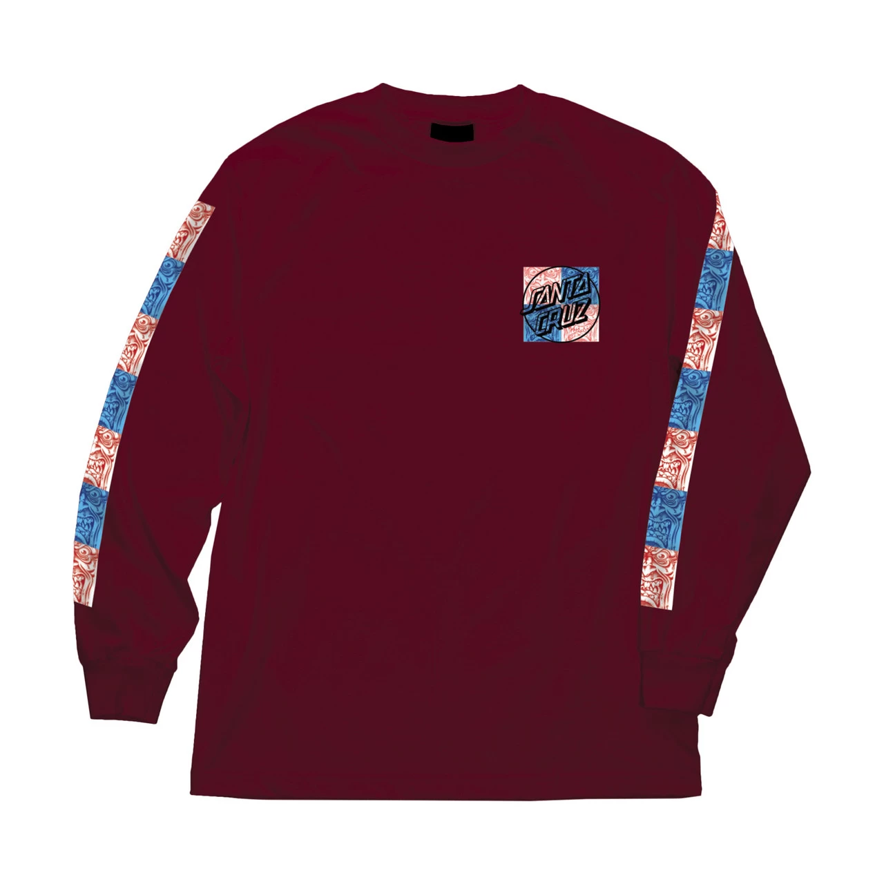 Santa Cruz Longsleeve Shirt Rob Face Tile Burgundy 3 Santa Cruz Longsleeve Shirt Rob Face Tile Burgundy