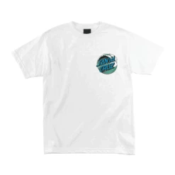 Santa Cruz Shirt Wave Dot White -Sports Skateboard-Santa Cruz SC WaveDot SS White front 03047.1591731915